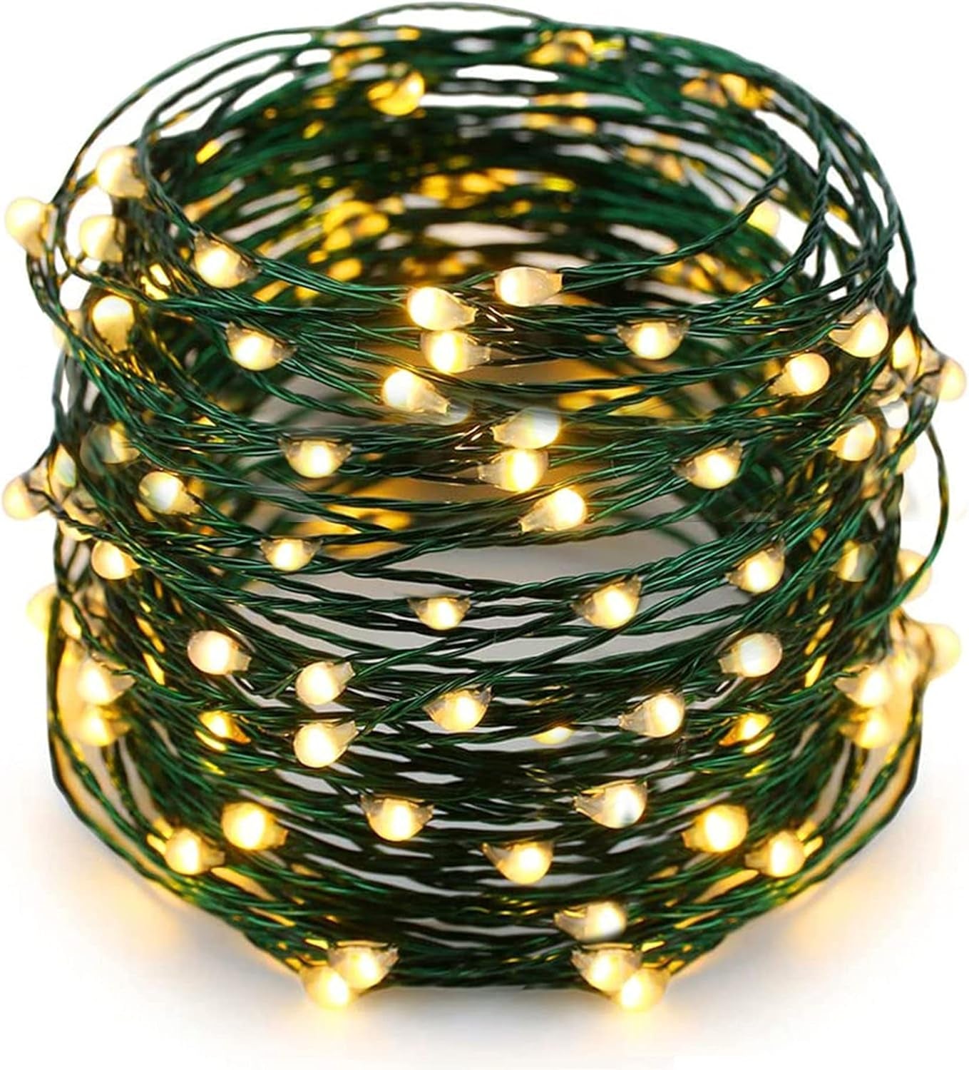 33FT 100 LED Halloween String Lights Orange, Plug in Black Wire Fairy Lights 8 Modes Waterproof Mini Light for Outdoor Indoor Christmas Tree Holiday Wedding Party Bedroom Patio Tree Decor
