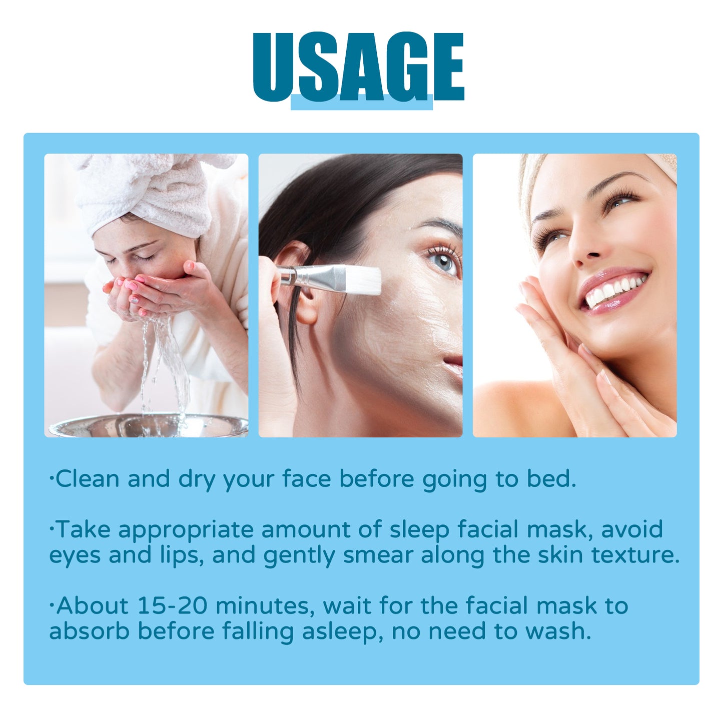 Apply A Sleep Mask, Moisturize Shrink Pores Reduce Facial Melanin Refreshing Mask
