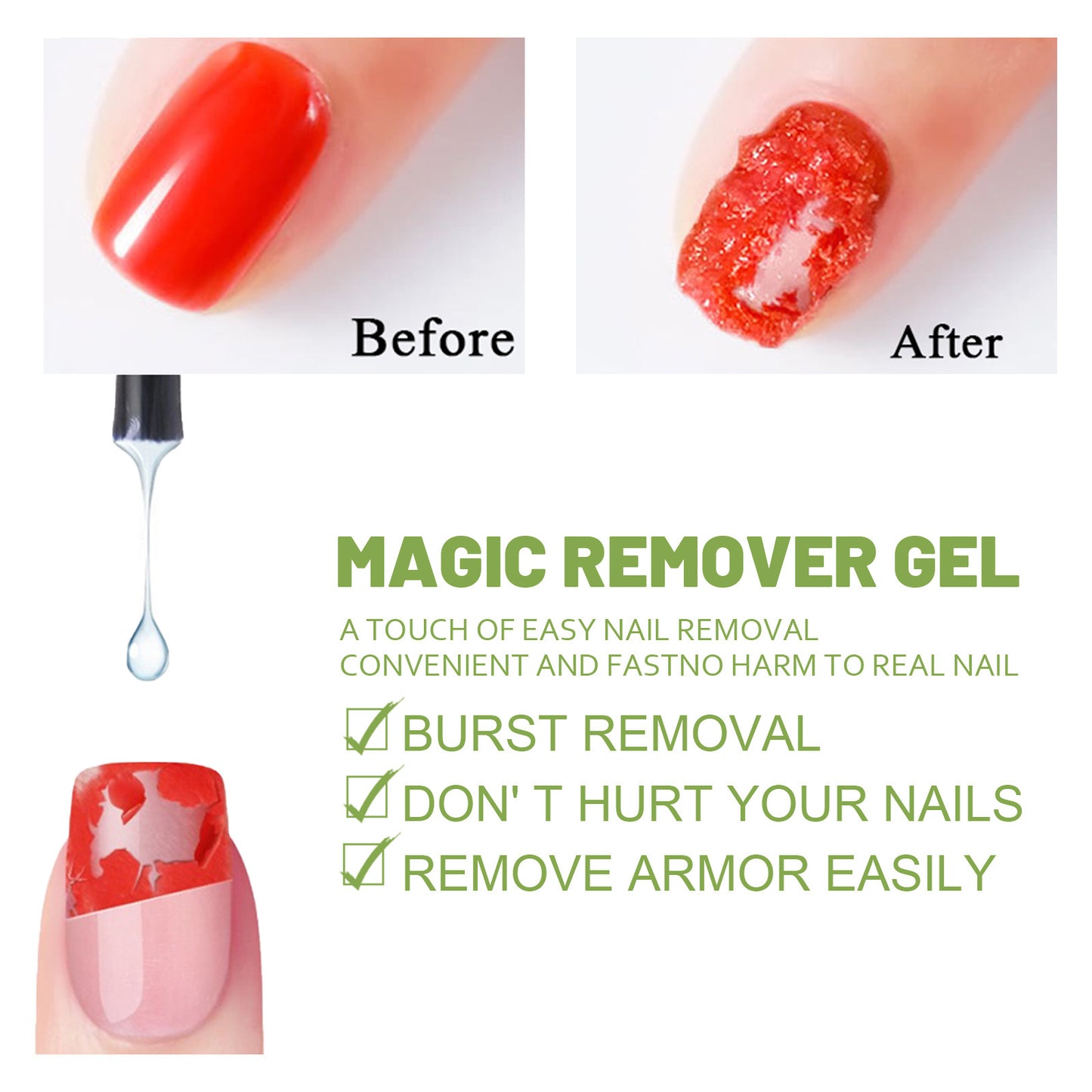 Burst Nail Polish Remover Lazy Hands Do Not Hurt Fast Degumming Agent Light Therapy Nail Polish For Nail Salon