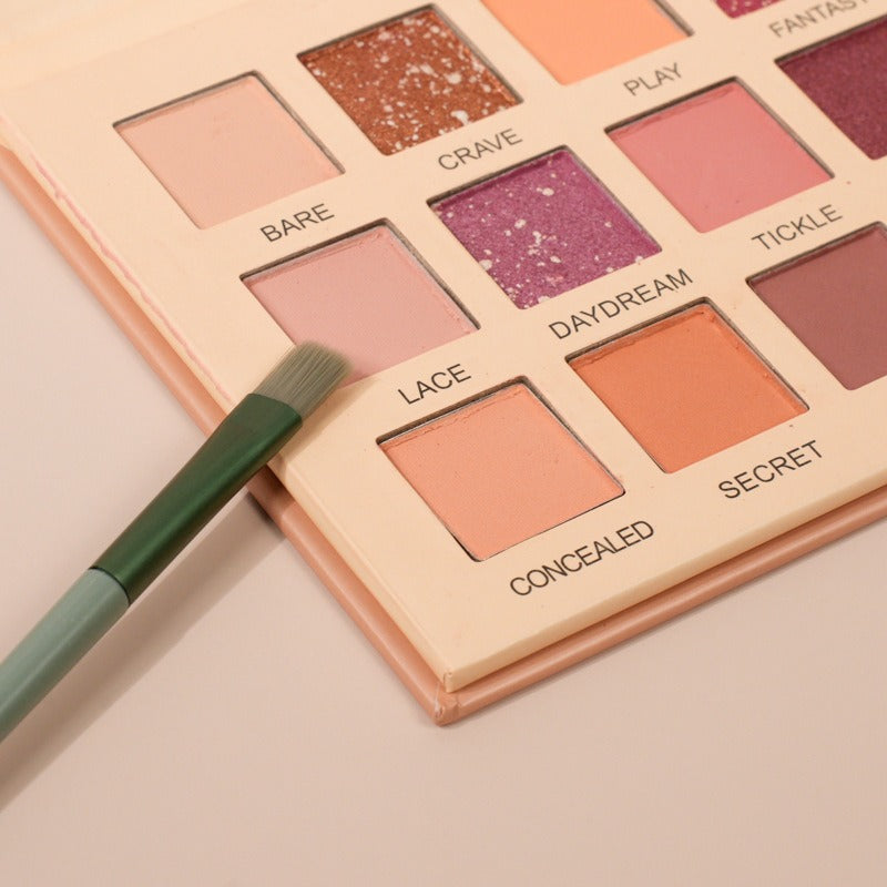 18-Color Desert Rose Eyeshadow Palette | Matte & Pearlescent Earth Tones for Daily & Glam Makeup