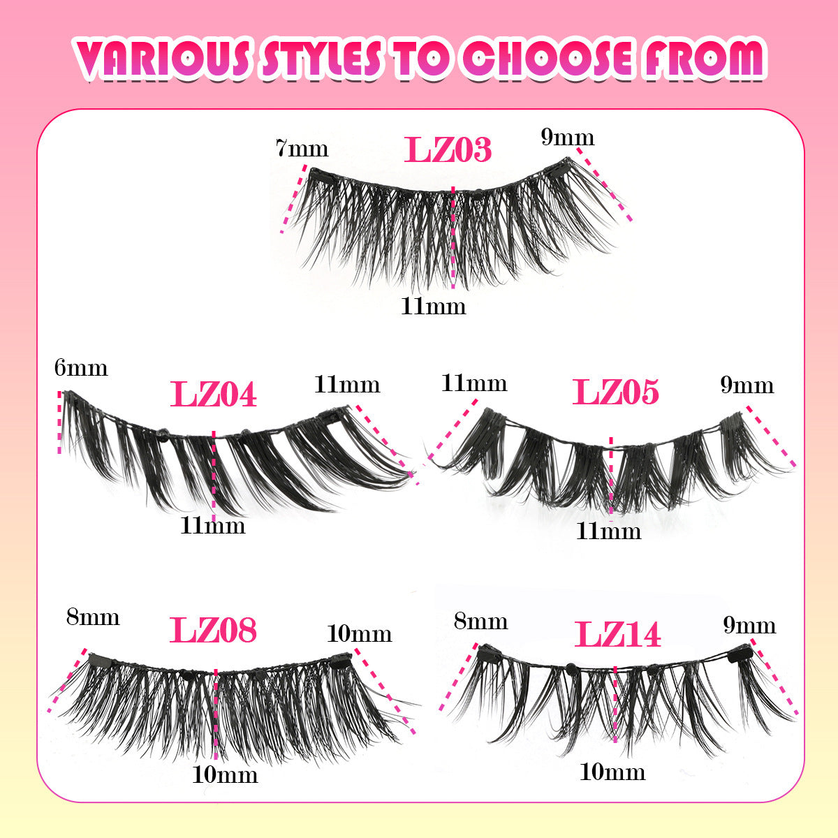 Reusable Waterproof Natural Thick Glue-free False Eyelashes