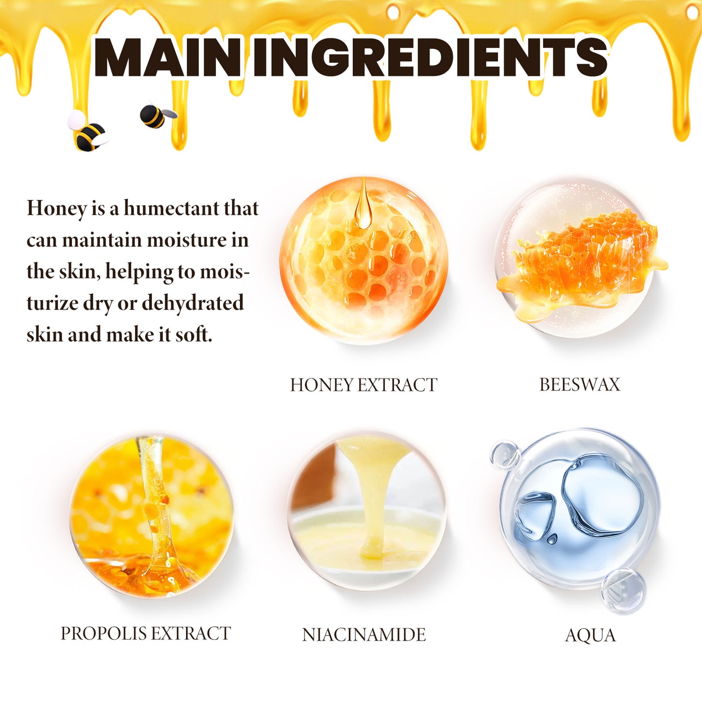 Honey Body Moisturizer Smooth and Delicate Skin Improve Rough Shine Brightening Skin Hydrating Moisturizer