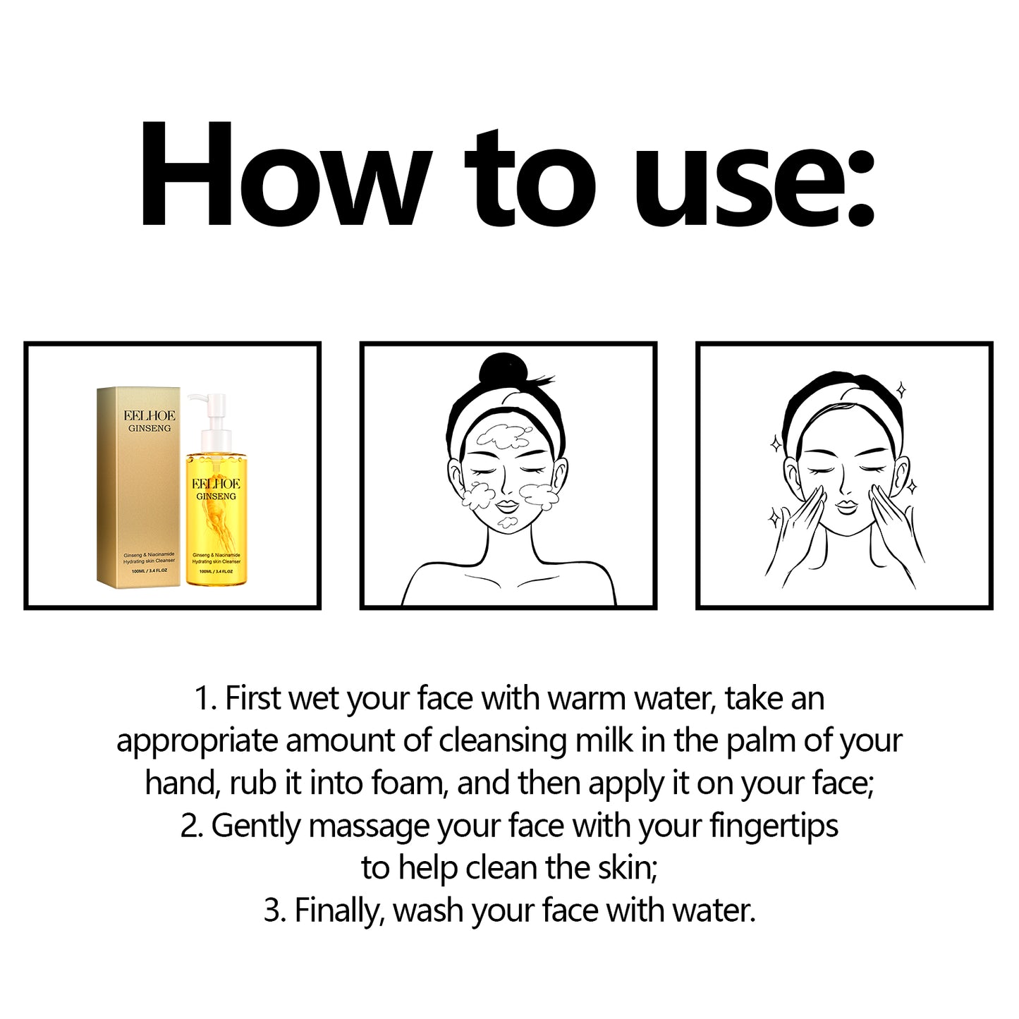 Ginseng Cleanser Gently Cleanses Face, Removes Impurities, And Foams With Delicate, Rich Moisture For Easy Rinsing