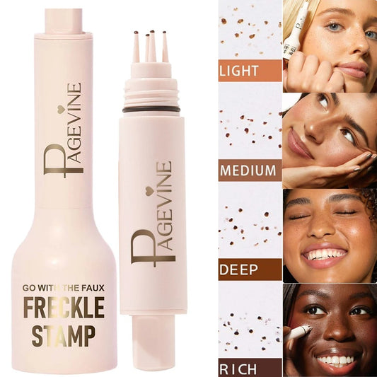 Freckle Stamp Pen,Fake Freckles Stain Marker Pencil Tool for Natural and Lifelike Sunkissed Face Freckle Makeup for Waterproof and Long-Lasting