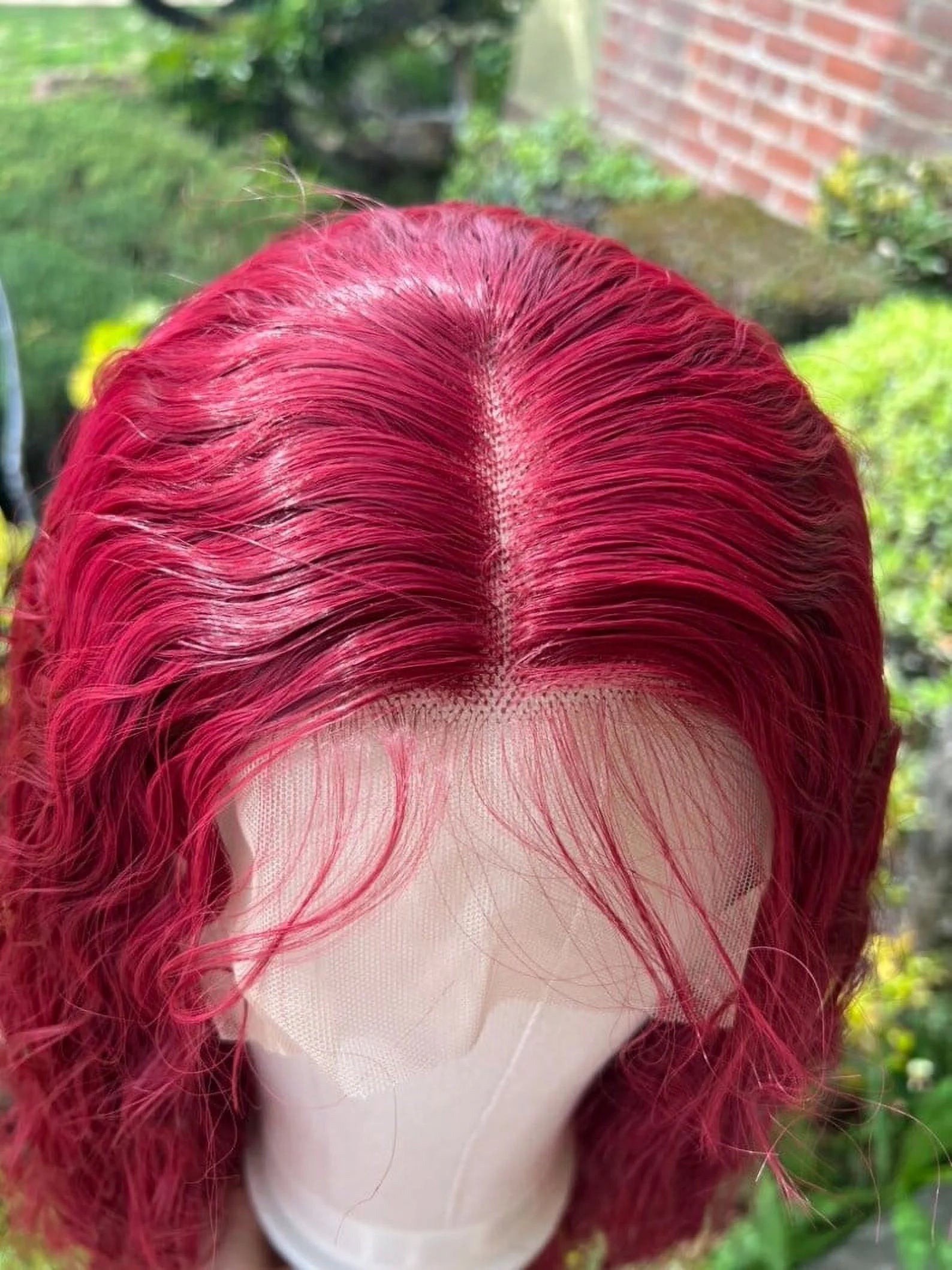 Long Burgundy Synthetic Wig Lace Front Wigs with Pre Plucked Baby Hair 24 Inch Long