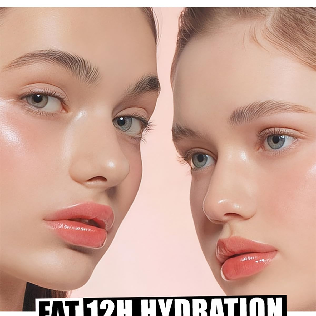 Hydrating Lip Oil, Big Brush Head Glaze Shiny Transparent Glow Oil, Nourishing & Non-Sticky Long Lasting Fresh Clear Smooth Care Plumping Oil (Set B)