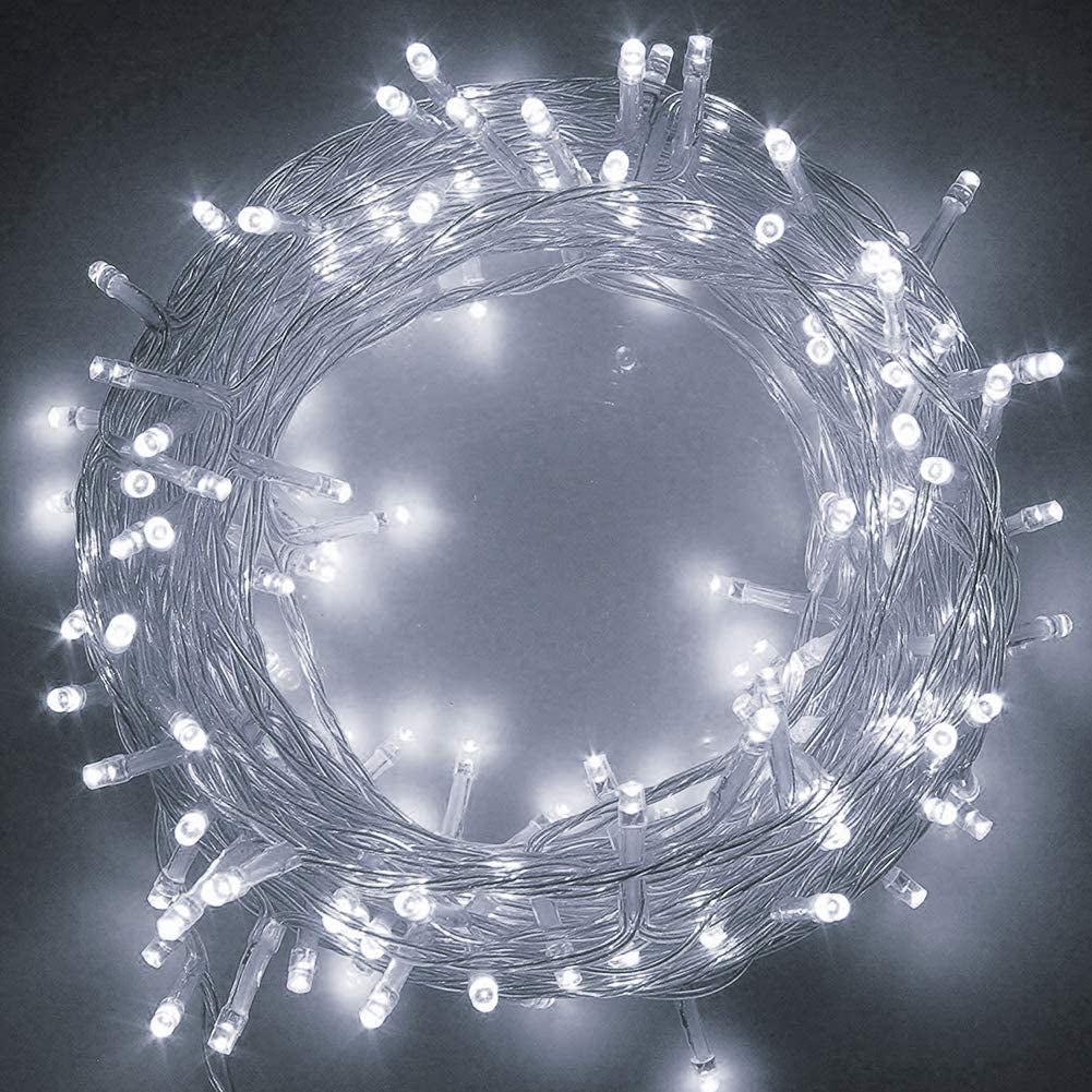 33FT 100 LED Halloween String Lights Orange, Plug in Black Wire Fairy Lights 8 Modes Waterproof Mini Light for Outdoor Indoor Christmas Tree Holiday Wedding Party Bedroom Patio Tree Decor