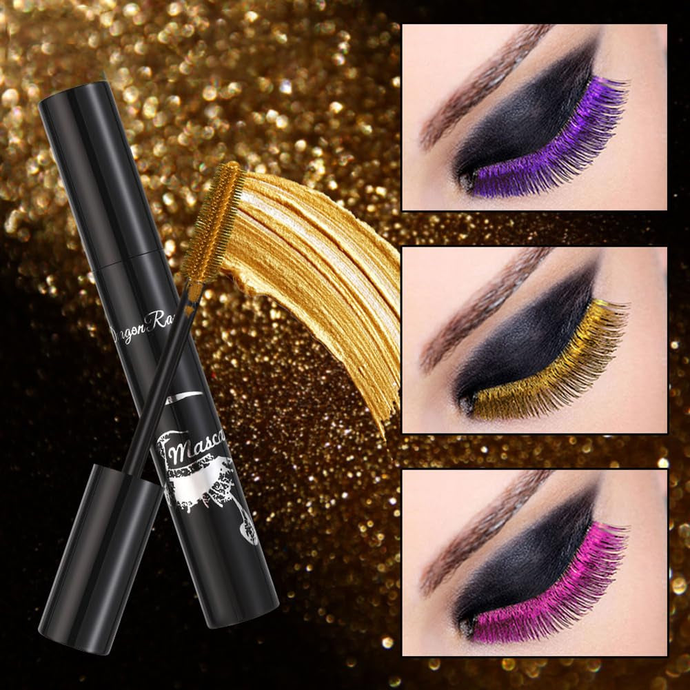 6 Colors Colored Mascara Waterproof Fast Dry Eyelashes Long Lasting Charming Voluminous Cruelty Free Vegan Eye Makeup