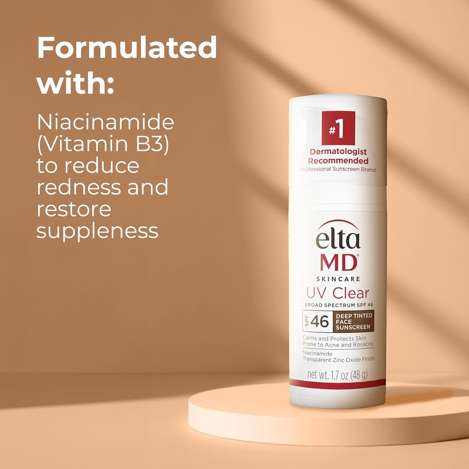 Eltamd UV Clear Tinted Face Sunscreen, SPF 46 Oil- Free with Zinc Oxide, Dermatologist Recommended