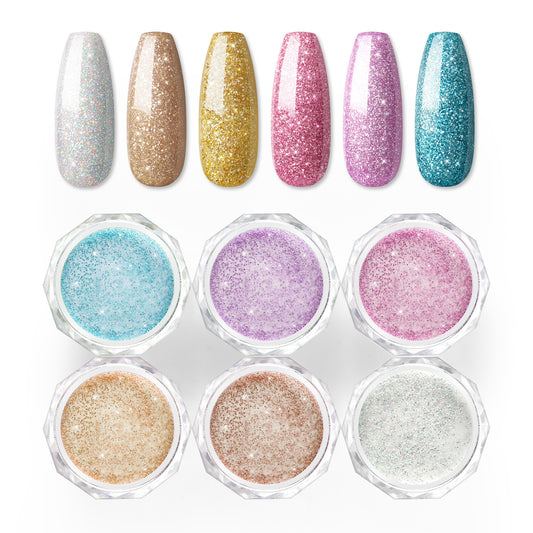 Crystal Powder Carved Pollen Coscelia Crystal Color Powder European And American Crystal Nail Extension Nail