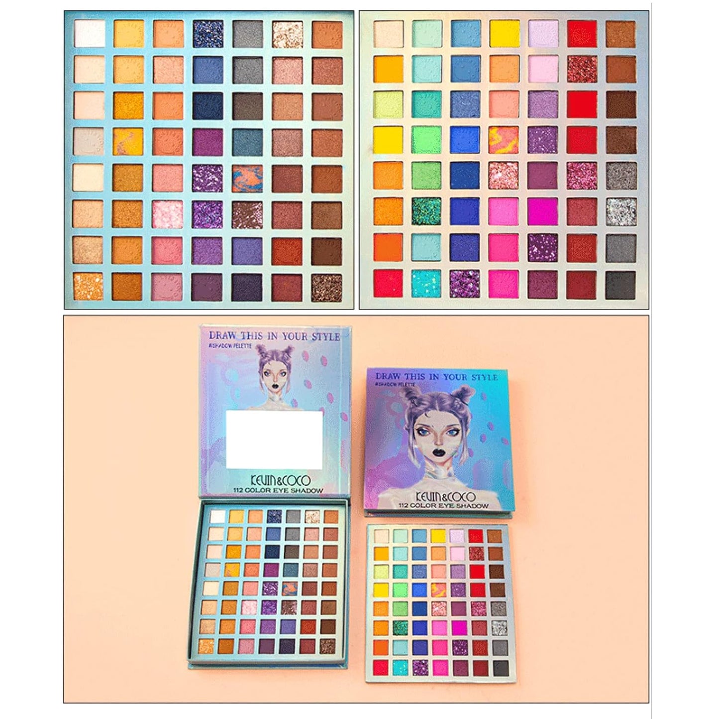 Double Assemble Matte Pearl Combo Eyeshadow Palette (Big Braids)