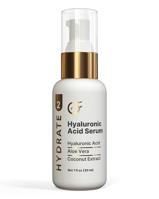 Hyaluronic Acid Serum for Face - Anti-Aging Facial Serum Helps Reduce Wrinkles & Fine Lines - Hydrating & Rejuvenating Skin Care for Plump, Smooth & Supple Skin - Non-Irritating Formula