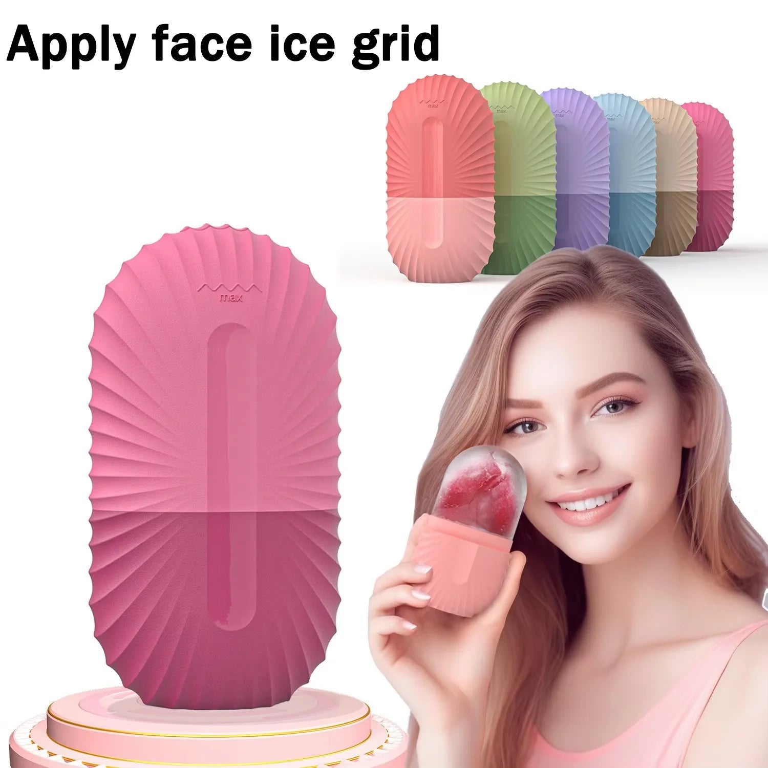 Ice Face Roller Ice Cube Beauty Massage Silicone Ice Mold for Eye Puffiness Ice Facial Roller Shrink Pores