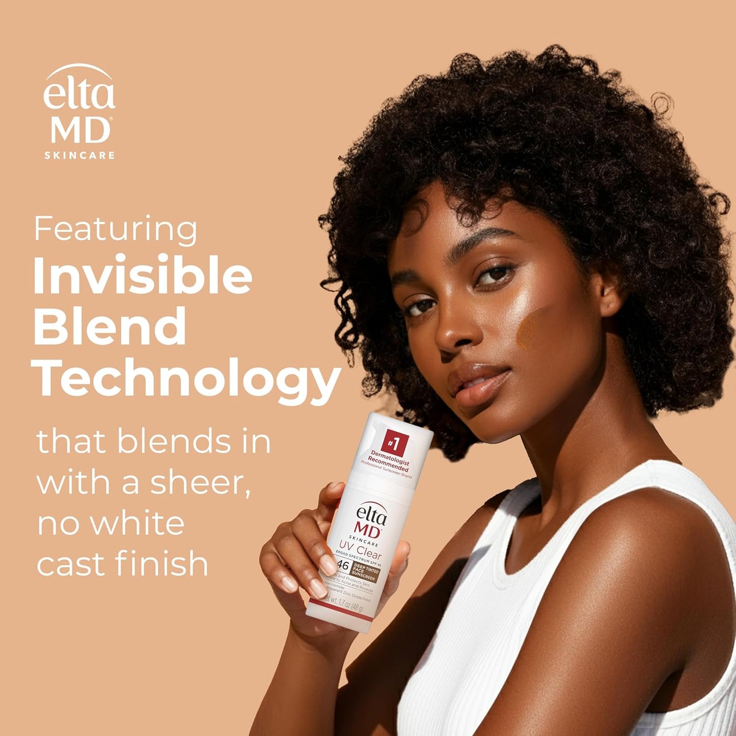 Eltamd UV Clear Tinted Face Sunscreen, SPF 46 Oil- Free with Zinc Oxide, Dermatologist Recommended
