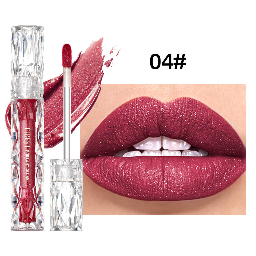 Diamond Liquid Metallic No Stain On Cup Lip Lacquer