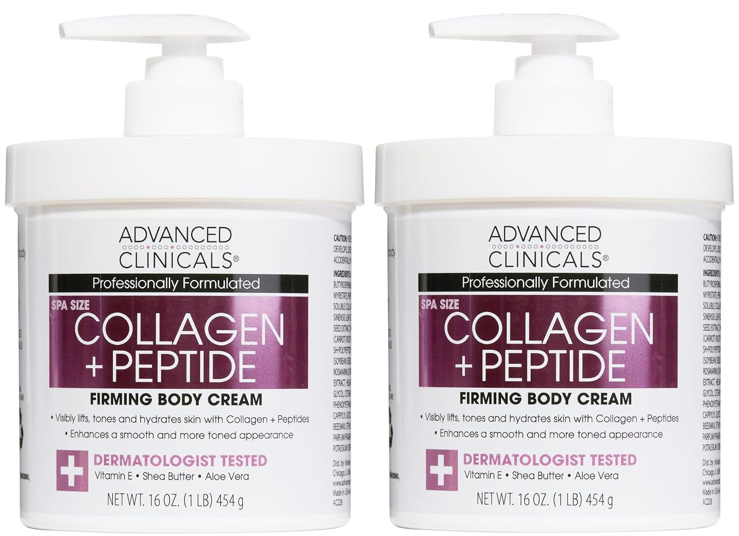 Collagen Peptides Body Lotion & Face Moisturizer | Peptide Infused Collagen Lotion for Women & Men Helps Improve Look of Crepey Skin, Wrinkles, & Uneven Dry Skin Texture, 16 Ounce