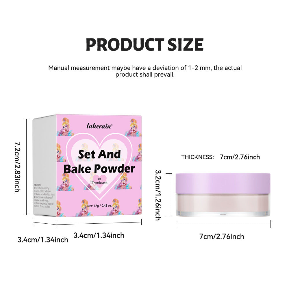 Long-Lasting Waterproof Concealer & Finishing Powder | Sweatproof, Smudge-Proof Baking Makeup Powder