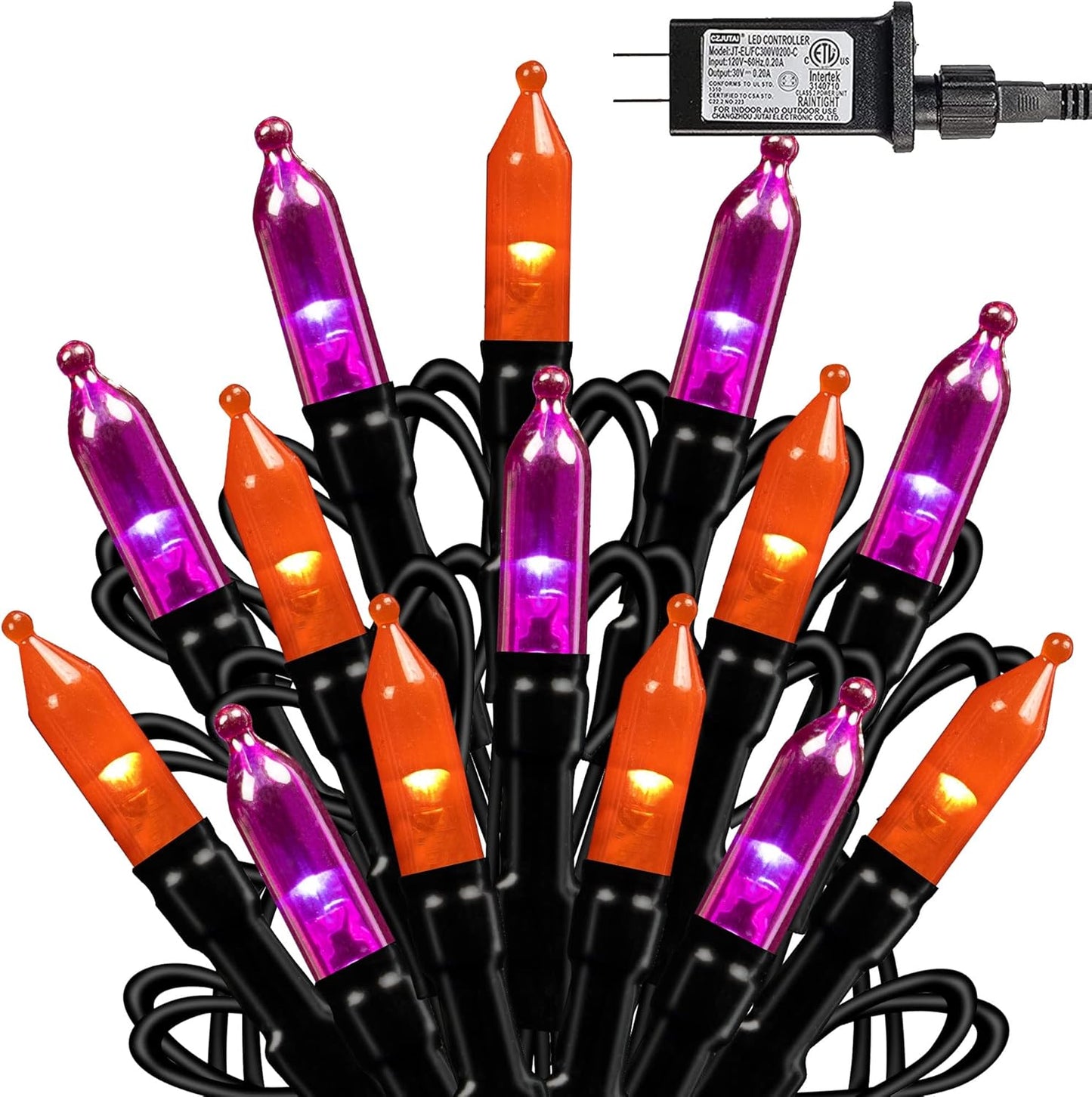 200 LED Halloween Mini String Lights, 65FT Light up 8 Modes Halloween Decorations Fairy Lights for Indoor Outdoor Room Garden Holiday Party (Purple)