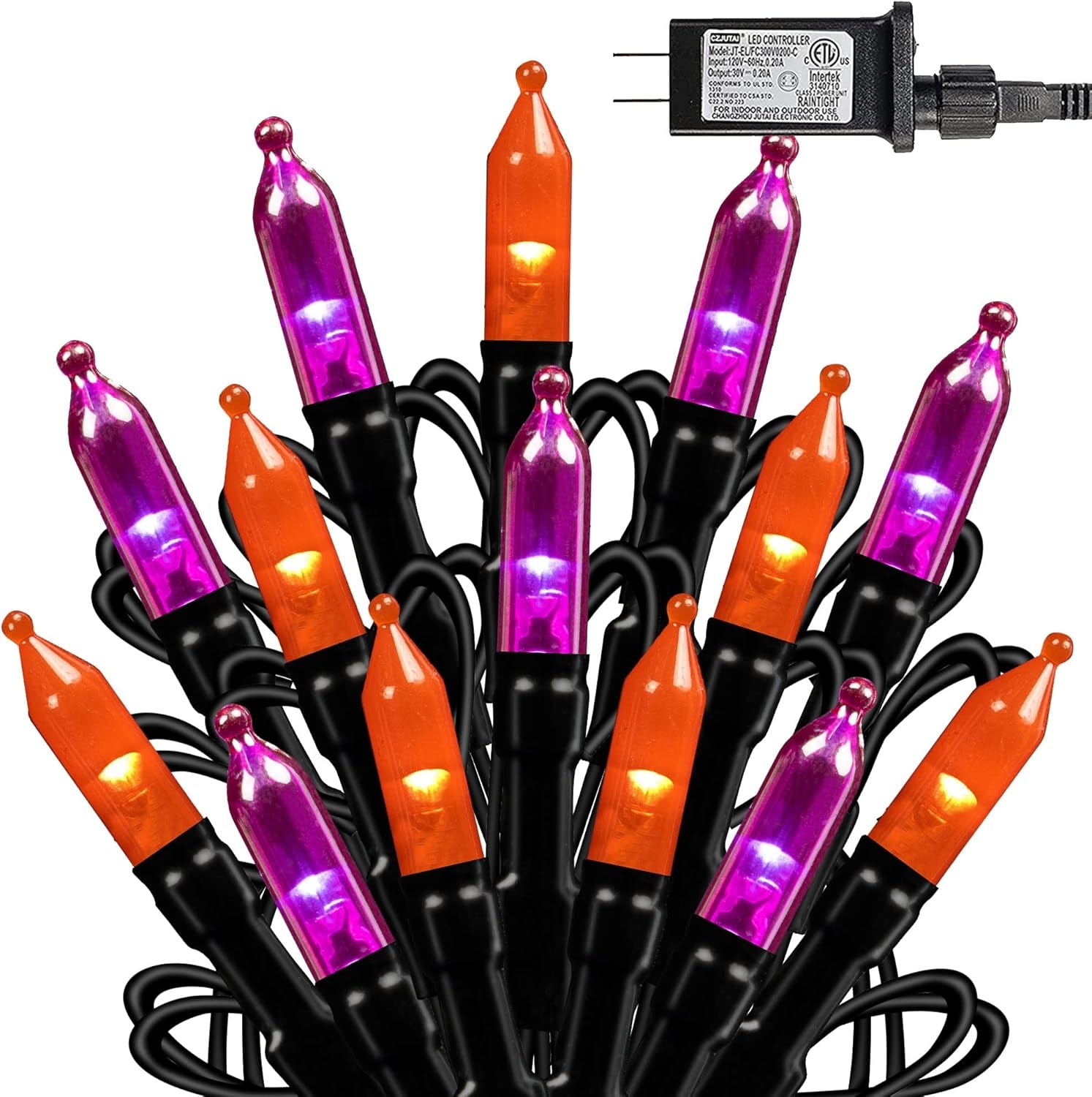 200 LED Halloween Mini String Lights, 65FT Light up 8 Modes Halloween Decorations Fairy Lights for Indoor Outdoor Room Garden Holiday Party (Purple)