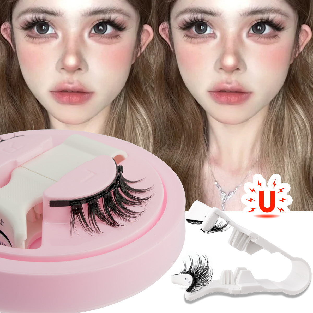 Reusable Waterproof Natural Thick Glue-free False Eyelashes