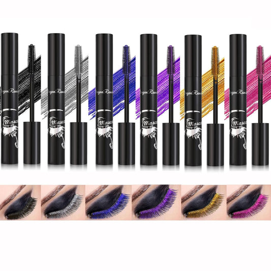6 Colors Colored Mascara Waterproof Fast Dry Eyelashes Long Lasting Charming Voluminous Cruelty Free Vegan Eye Makeup