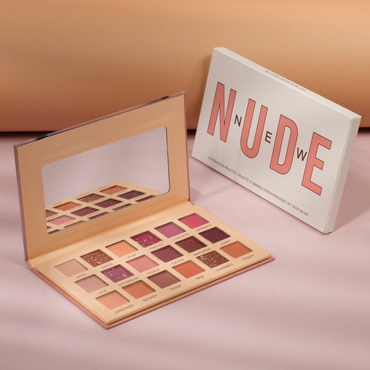 18-Color Desert Rose Eyeshadow Palette | Matte & Pearlescent Earth Tones for Daily & Glam Makeup