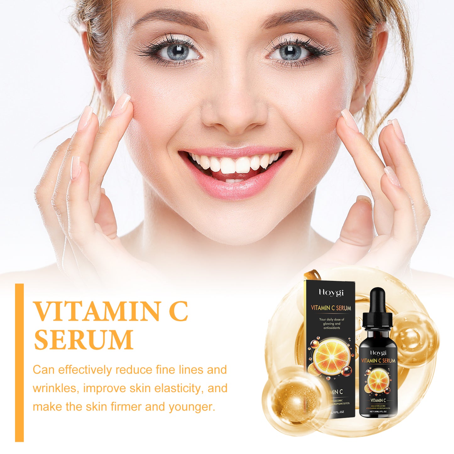 Vitamin C Serum, Deep Moisturizing And Moisturizing Whitening Essence For Subtle Spots And Fine Lines