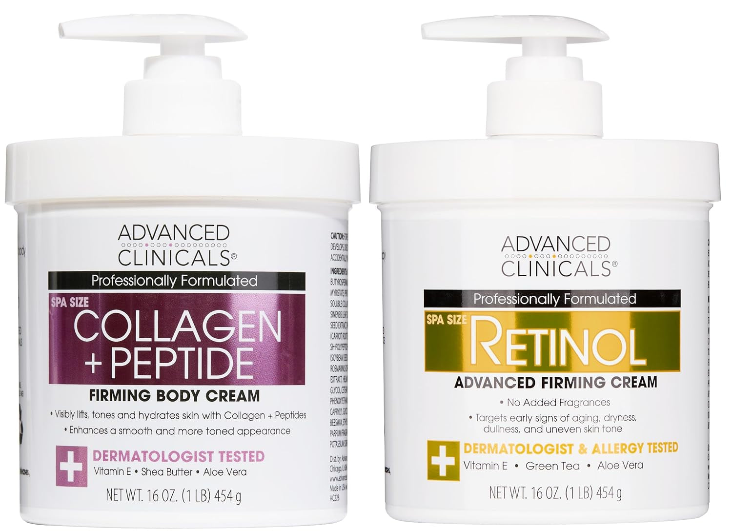 Collagen Peptides Body Lotion & Face Moisturizer | Peptide Infused Collagen Lotion for Women & Men Helps Improve Look of Crepey Skin, Wrinkles, & Uneven Dry Skin Texture, 16 Ounce