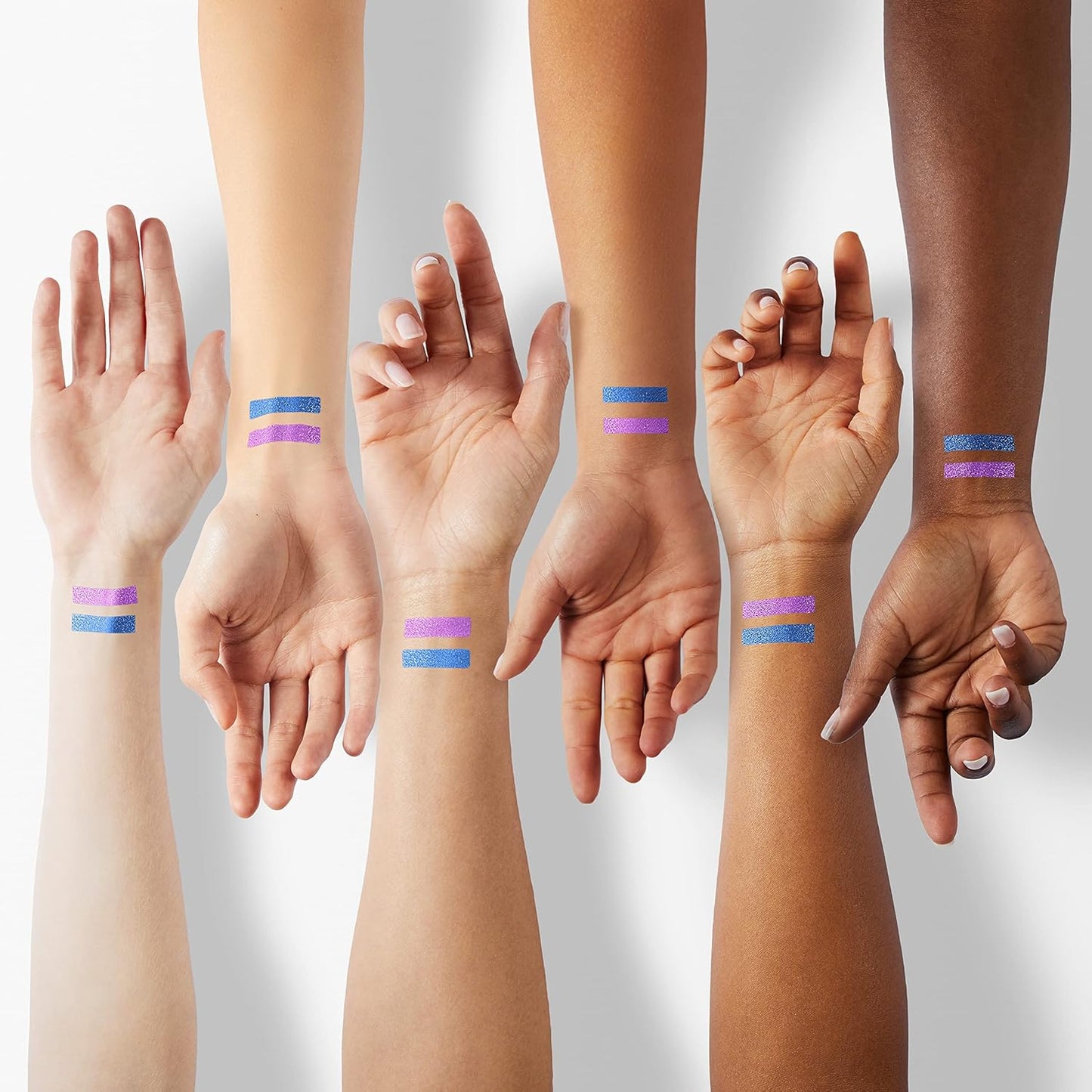 2Pcs Royal Blue & Purple Glitter Colored Liquid Eyeliner Eye Shadow Makeup Pencil Set, Purple Blue Face Body Glitter Makeup Fake Eyelashes Mascara, Sparkle Metallic Shimmer Eyeliner Waterproof