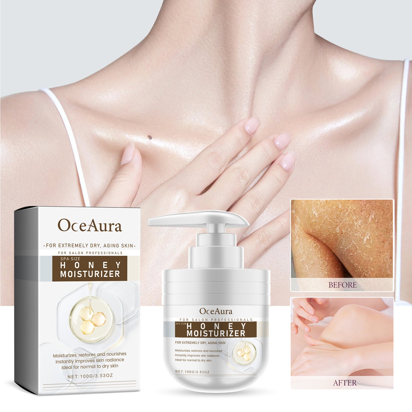 Honey Body Moisturizer Smooth and Delicate Skin Improve Rough Shine Brightening Skin Hydrating Moisturizer