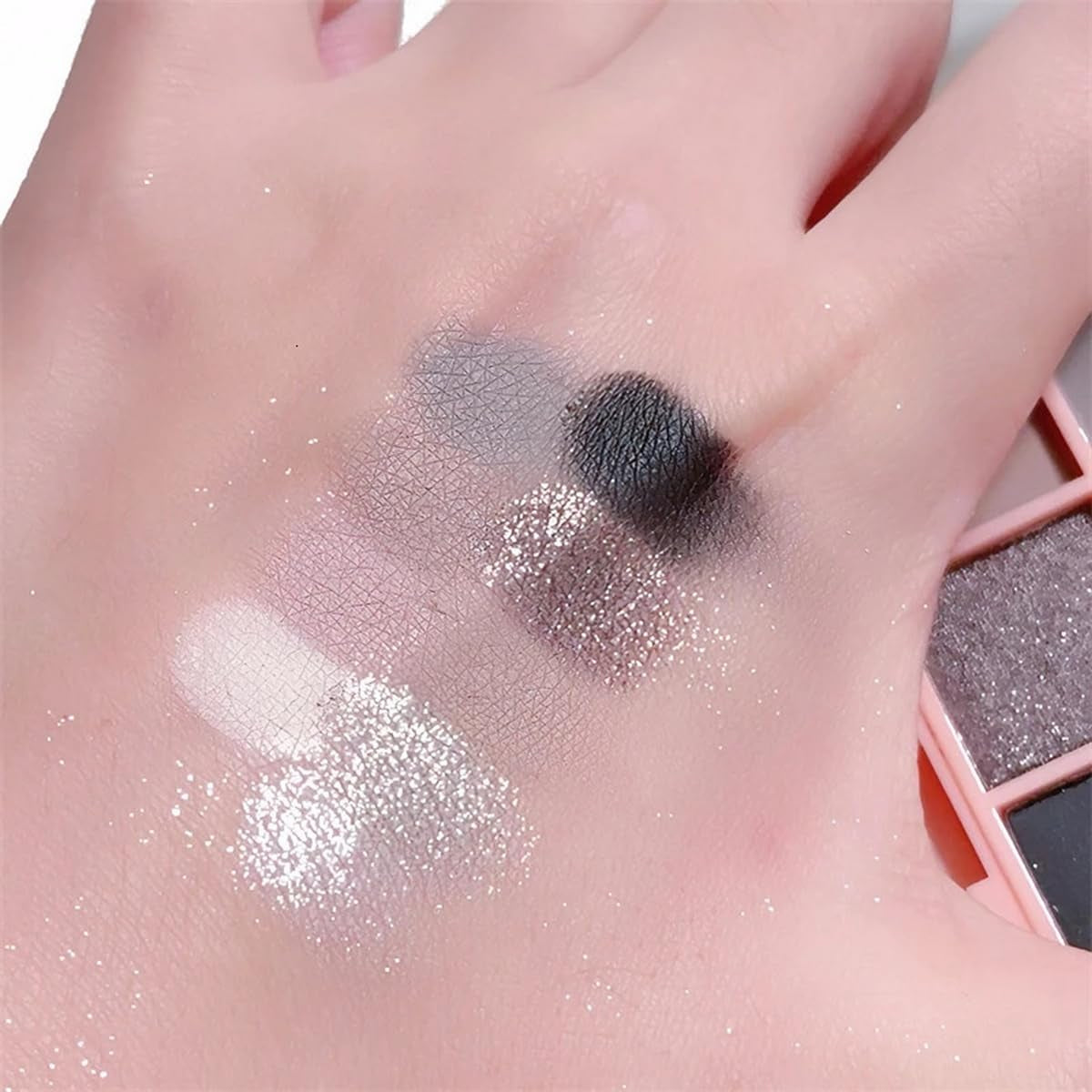 New Smokey Gray 9Colors Eye Eyeshadow,Neutral Nudes Naked Taupe Eye Makeup Pallet Highly Pigmented Long Lasting Waterproof Travel Size Gift Kit