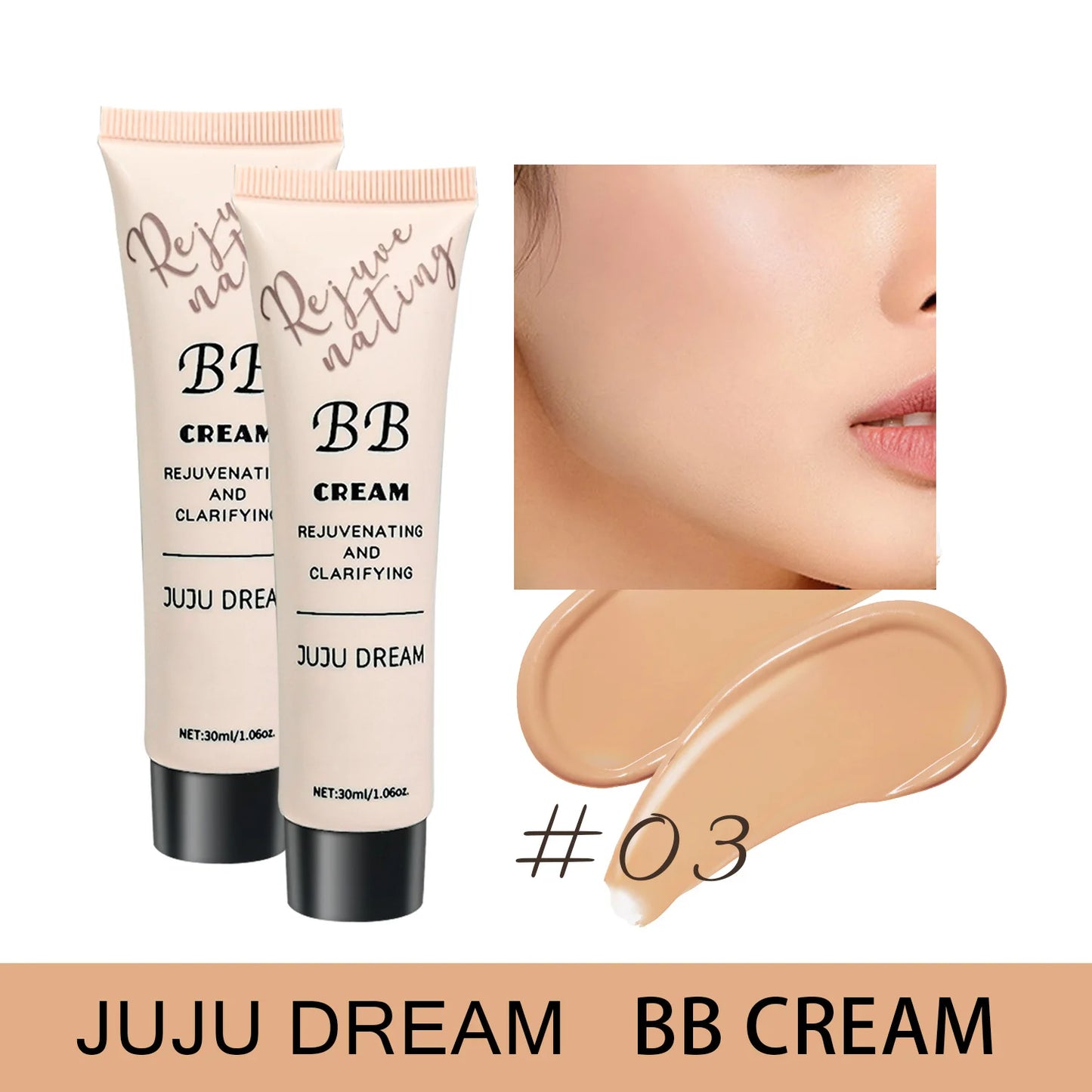 BB Cream, Isolation Cream, Liquid Foundation, Moisturizing, Oil Control, Long-Lasting Makeup, Milk, Dry Skin, and No Powder