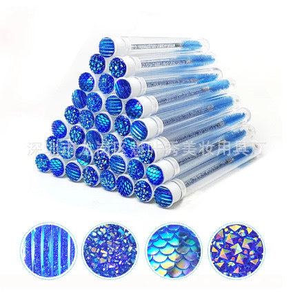 Disposable Mascara Wands | 10–50 Pcs Diamond Lash Spoolies (4 Colors)