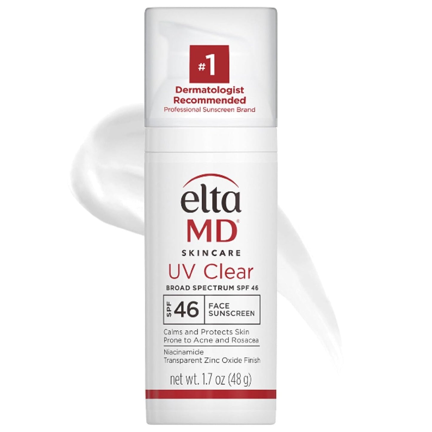 Eltamd UV Clear Face Sunscreen SPF 46, Oil-Free Sunscreen with Zinc Oxide, Dermatologist Recommended