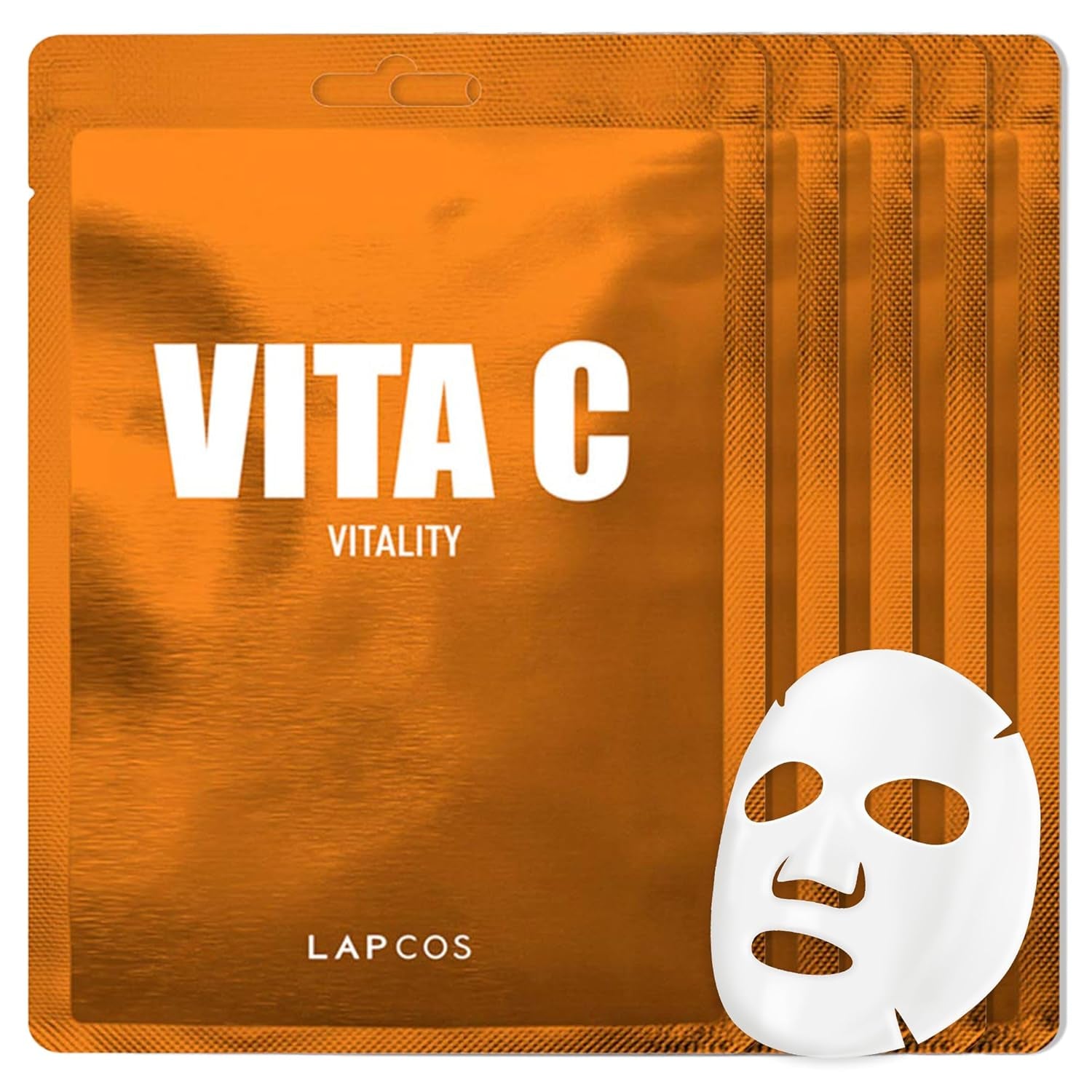 Collagen Sheet Mask, Firming Daily Face Mask with Collagen Peptides for Anti-Aging, Helps to Minimize Wrinkles, Restores Skin Elasticity & Firmness, Hydrating, Korean Beauty, 5-Pack