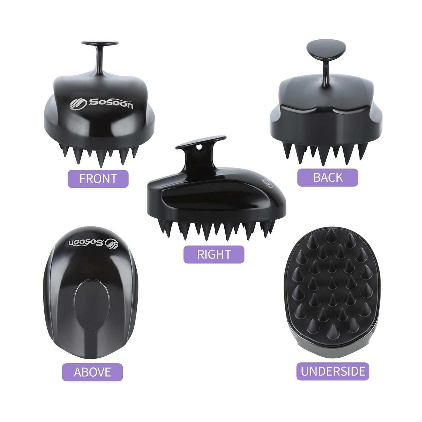 Scalp Massager Shampoo Brush, Hair Scalp Scrubber Head Massager for Stress Re...