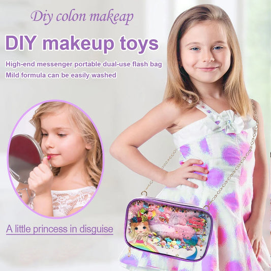 Washable Kids Makeup Set - Safe Makeup Kit for Girls, Pretend Play Makeup Toys for Toddlers, Ideal Princess Christmas Birthday Gifts for 3-10 Year Olds