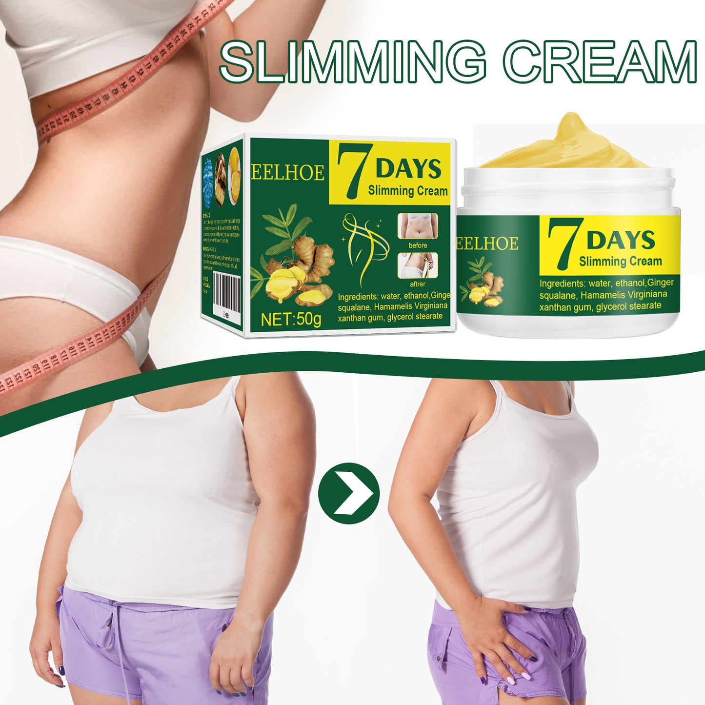 Ginger Massage Cream Arm Belly Belly Skin Moisturizing Massage Body Care Cream
