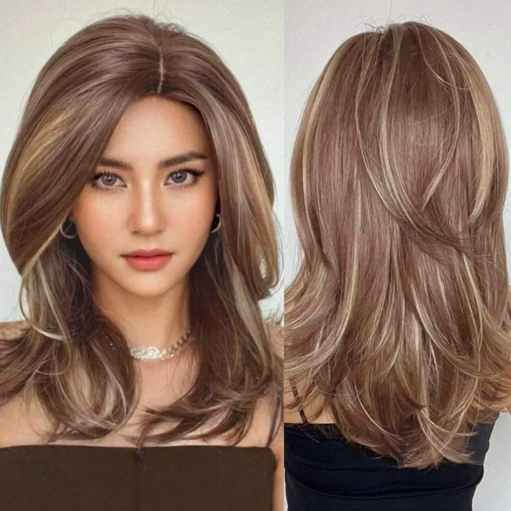 Short Blonde Curly Wigs for Women Fluffy Natural Looking Synthetic Cosplay Daily Hair Wig