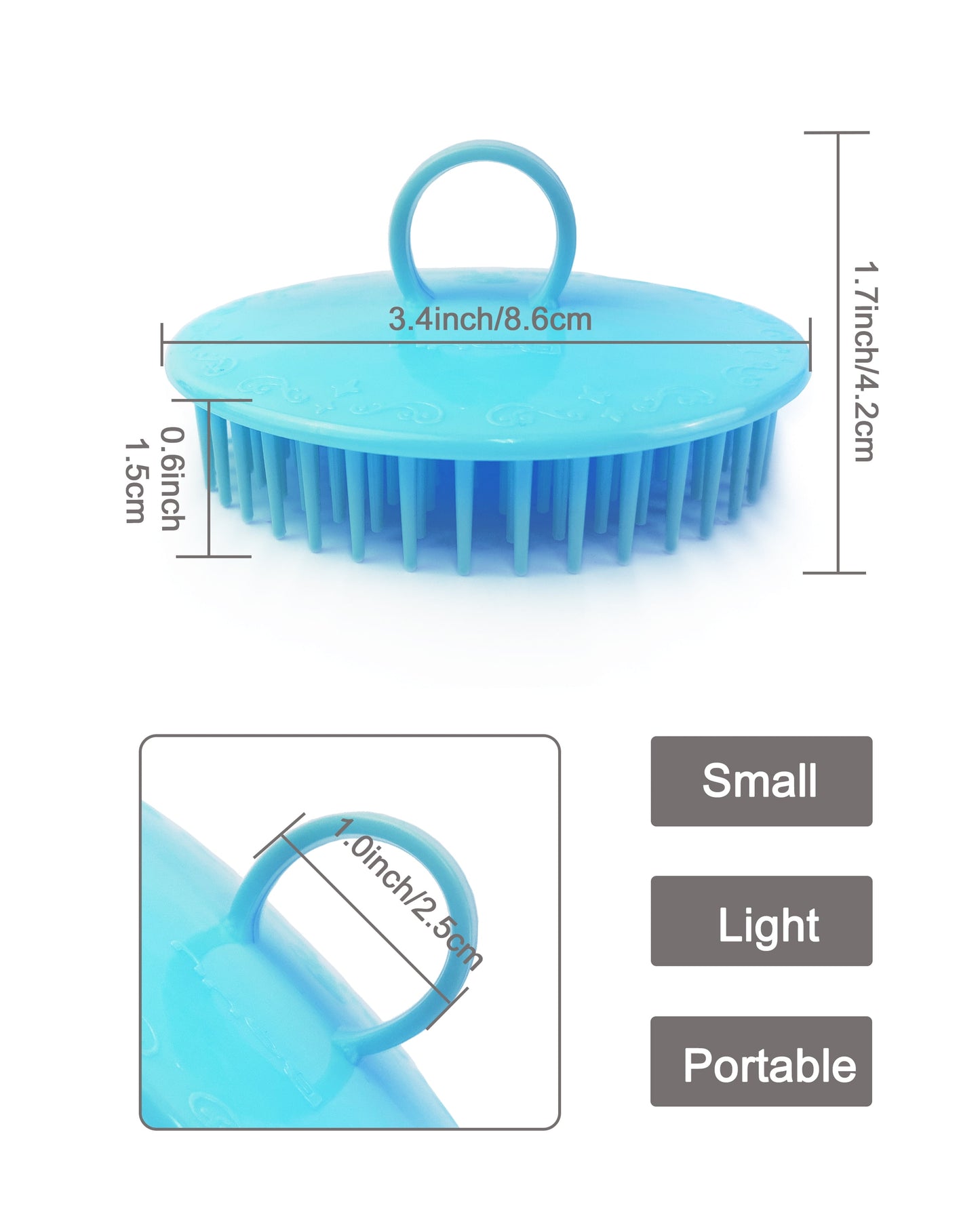 Hair Scalp Massager Shampoo Brush, 6 Pcs Scalp Brush Shower, Soft Scalp Scrubber for Dandruff, Scalp Exfoliator for Adults, Children and Pets…