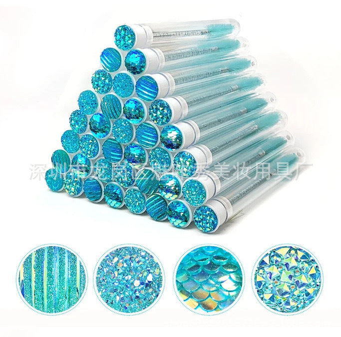 Disposable Mascara Wands | 10–50 Pcs Diamond Lash Spoolies (4 Colors)