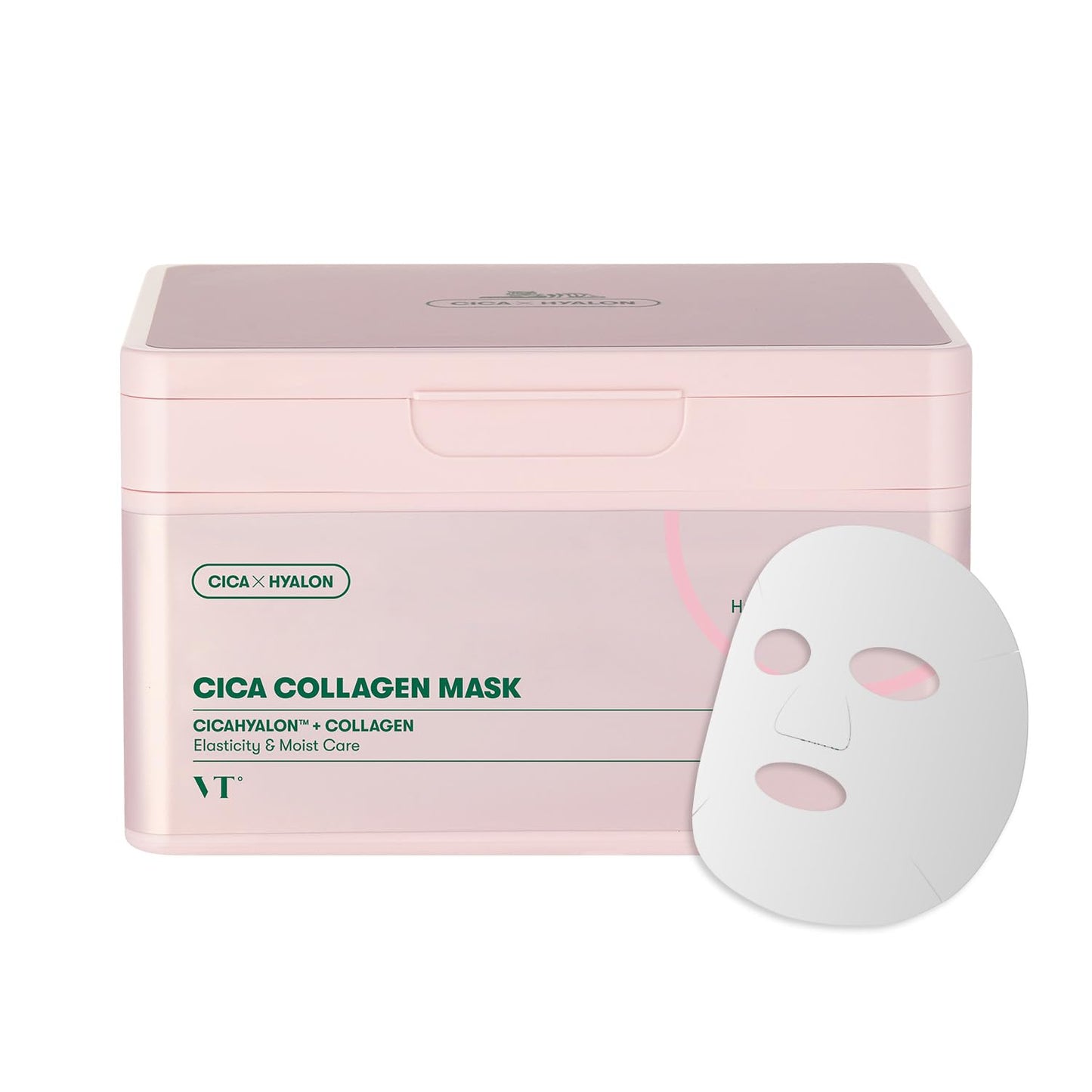 CICA Daily Soothing Mask 30 Sheets, Centella Asiatica & Hyaluronic Acid for Moisturizing & Hydrating, Instant Calm & Glow, Skin Softening Facial Mask, Korean Face Mask