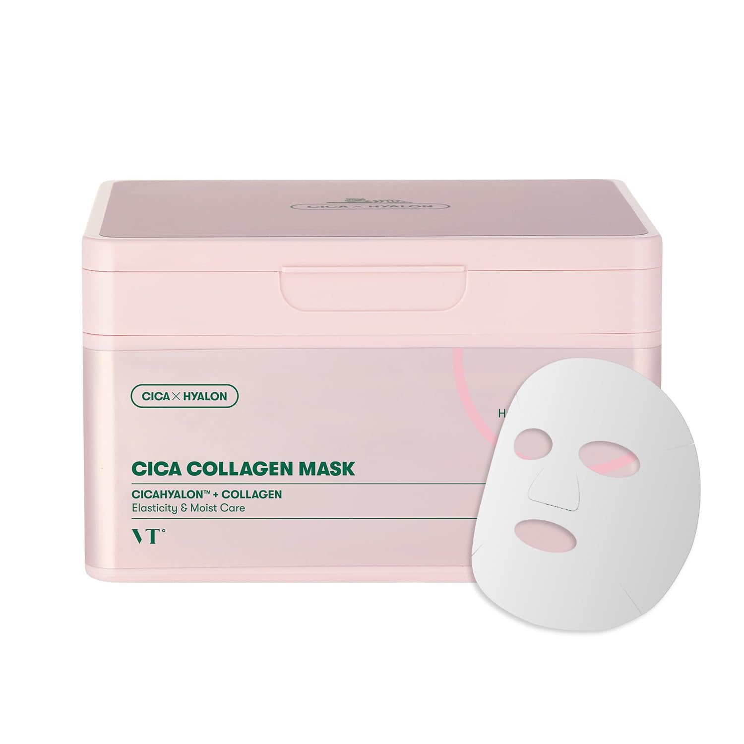CICA Daily Soothing Mask 30 Sheets, Centella Asiatica & Hyaluronic Acid for Moisturizing & Hydrating, Instant Calm & Glow, Skin Softening Facial Mask, Korean Face Mask
