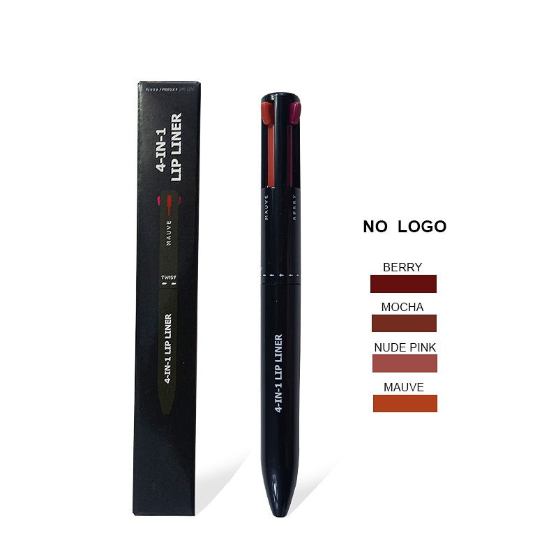 4-in-1 Makeup Pen | Multi-Color Lip Liner & Lipstick Combo in One Twist Pen