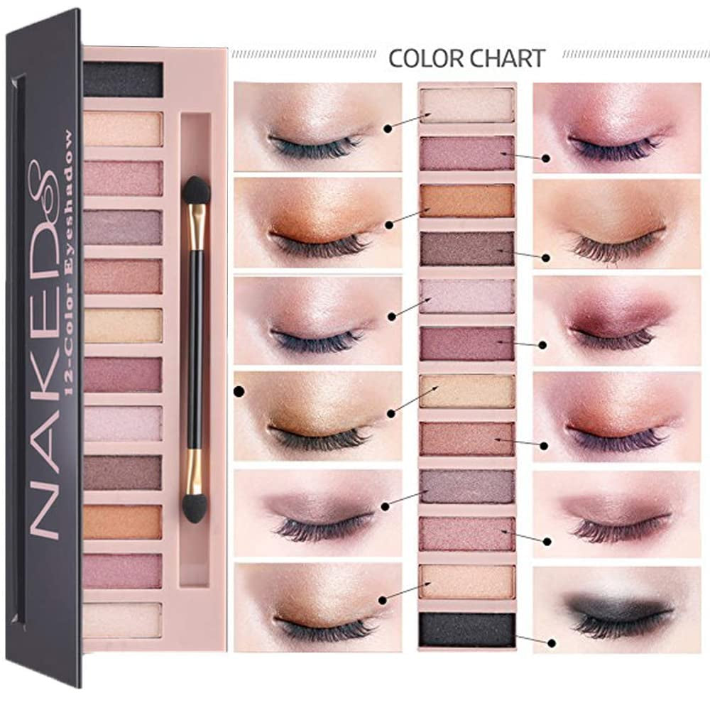 All in One Makeup Kit for Women Full Kit – 12 Color Shimmer Eyeshadow Palette, Buff Beige Foundation, Liquid Lipsticks, Face Primer, Brow Soap, Winged Eyeliner Stamp, Makeup Brush & Sponges Gift Set