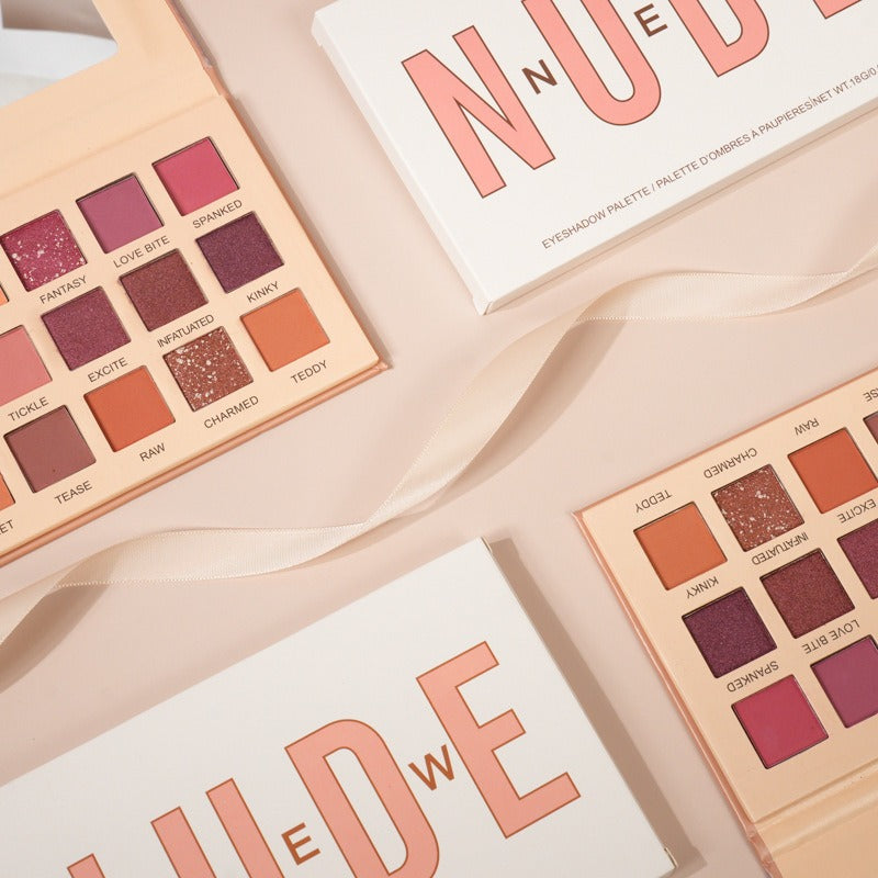 18-Color Desert Rose Eyeshadow Palette | Matte & Pearlescent Earth Tones for Daily & Glam Makeup