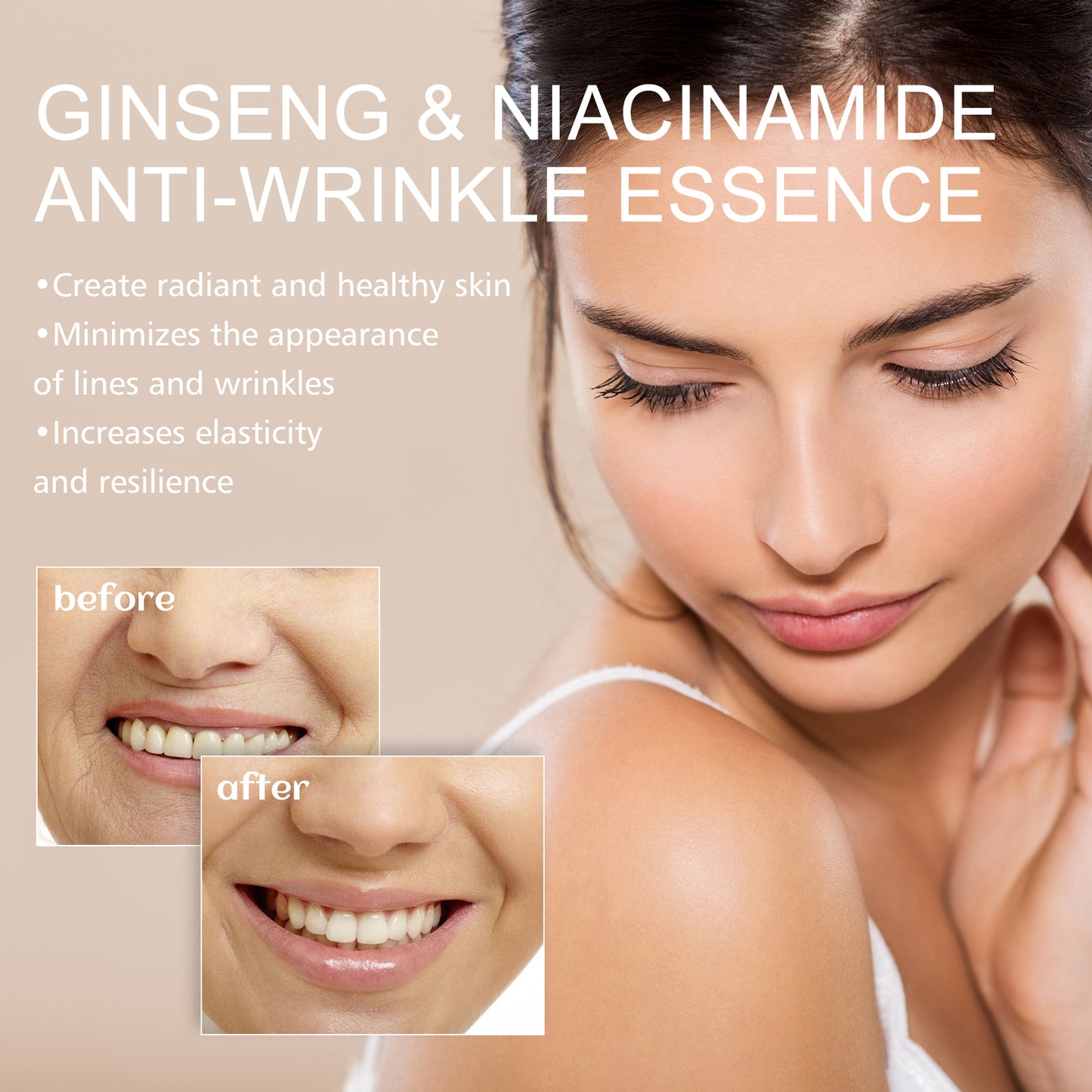 Ginseng Face Essence Moisturizes And Hydrates Soft, Hydrating And Easy To Absorb Refreshing Face Moisturizing Essence
