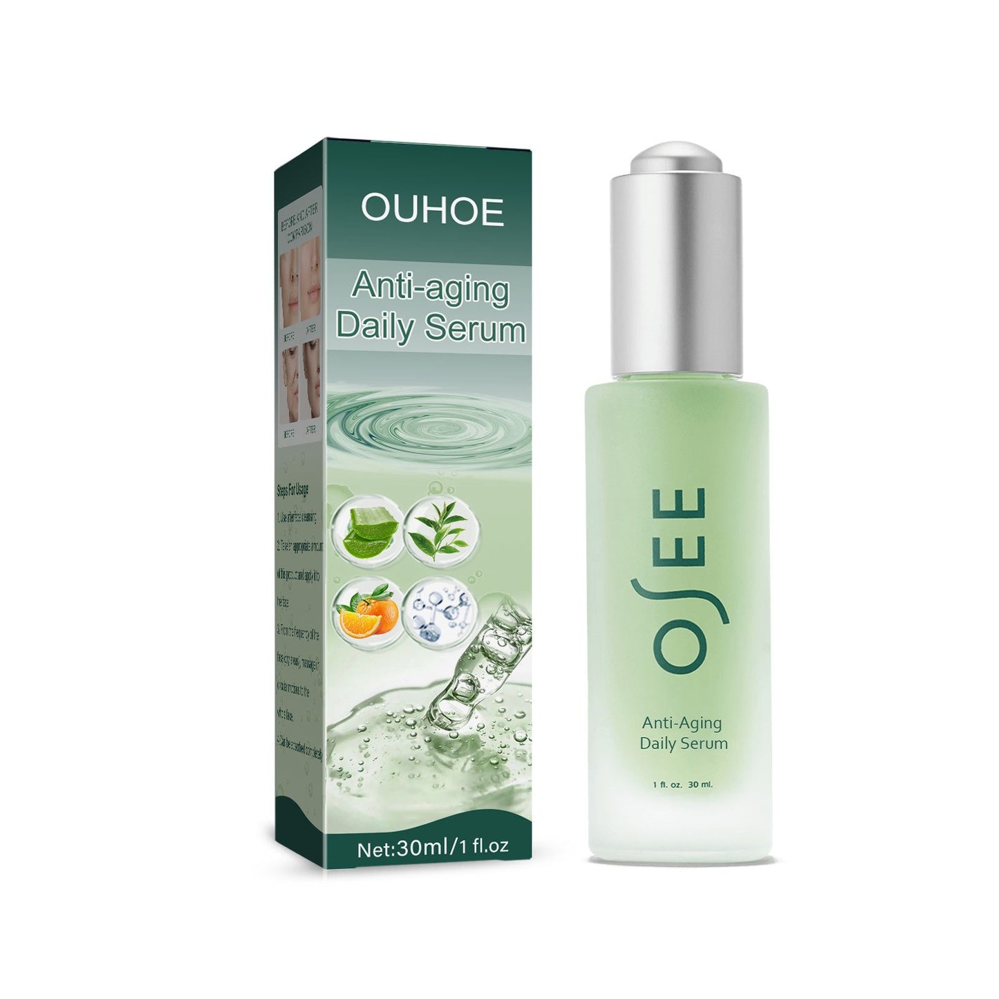 OUHOE Collagen Replenishing Facial Essence | Whitening, Freckle Removal & Deep Moisturizing Serum