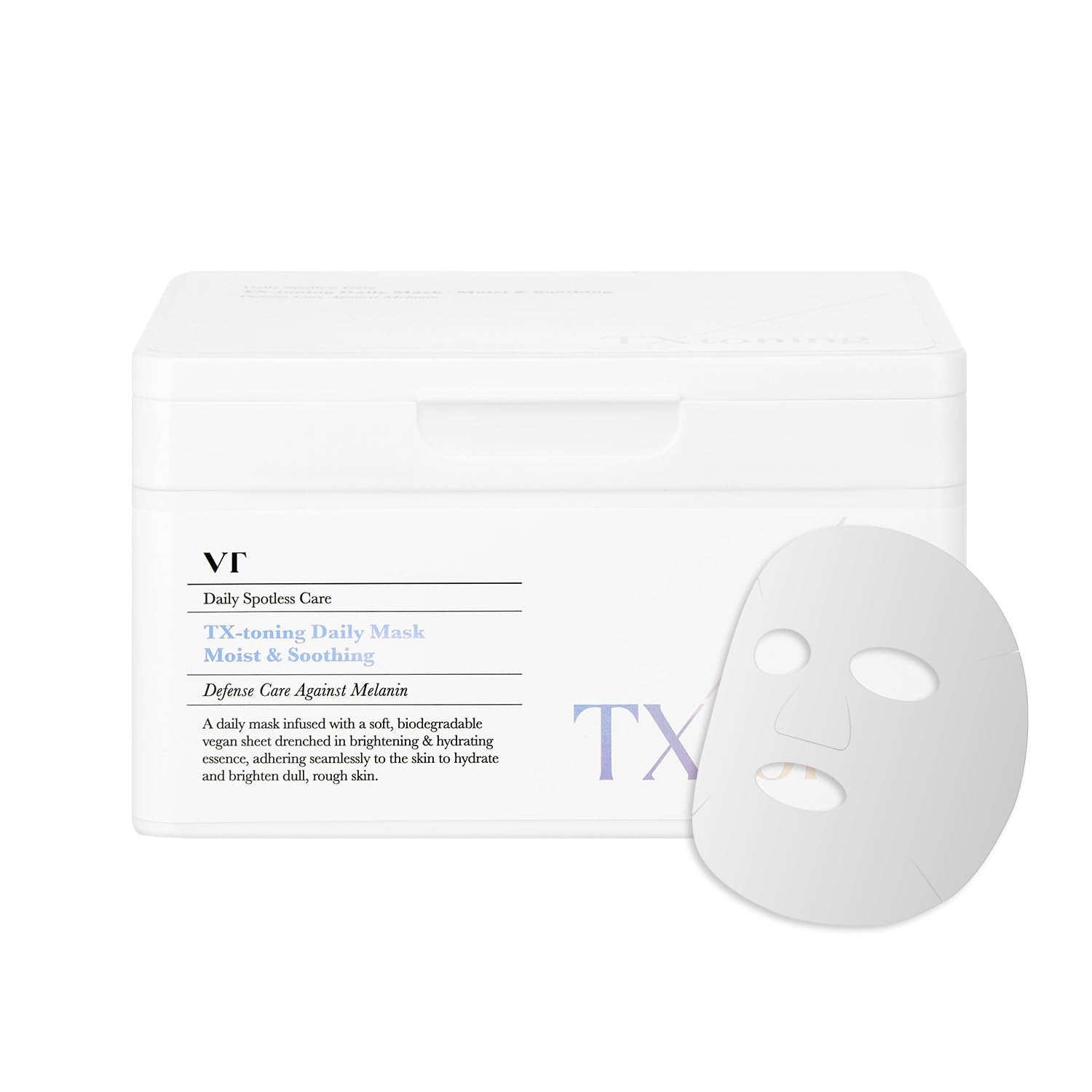 CICA Daily Soothing Mask 30 Sheets, Centella Asiatica & Hyaluronic Acid for Moisturizing & Hydrating, Instant Calm & Glow, Skin Softening Facial Mask, Korean Face Mask