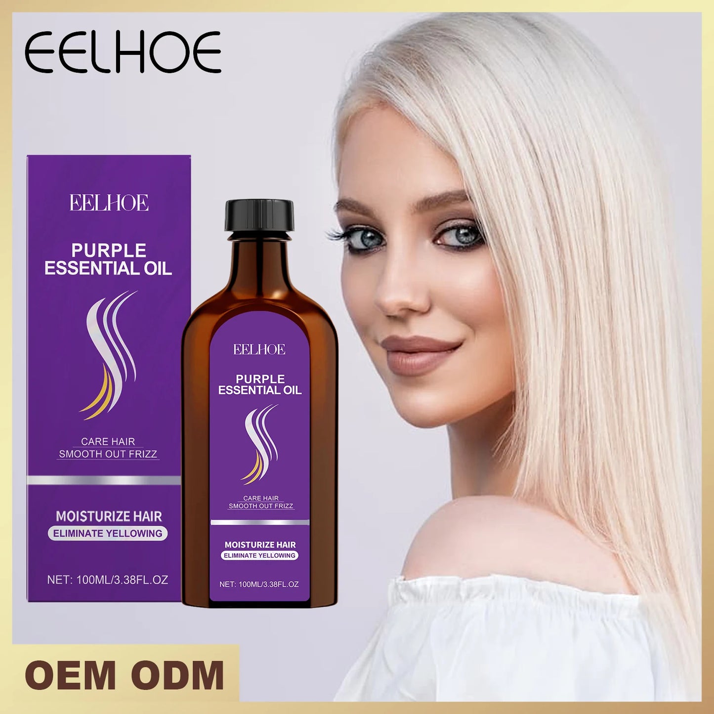 EELHOE Moroccan Hair Care Essential Oil Nourishes Repairs Dry Curly Hair Tips Soften Smooth Suitable for All Hair Daily Care